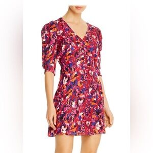 NWT - Parker Lottie mini dress in Guava Blooms